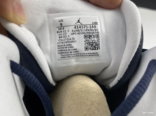 1st Kicks 690 Air Comfortable Powder Jordan Blue 13 Dark 414571- 1121